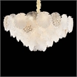 Almara 18-Light Frosted Glass Chandelier - Frost/Gold