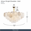 Almara 18-Light Frosted Glass Chandelier - Frost/Gold