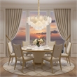 Almara 18-Light Frosted Glass Chandelier - Frost/Gold