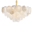 Almara 18-Light Frosted Glass Chandelier - Frost/Gold