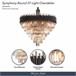 Symphony Round 37-Light Crystal Chandelier - Black