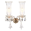 Winter Palace 2-Light Traditional Crystal Wall Sconce - Gold