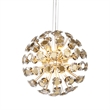 Pendant 12-Light Round Crystal Chandelier - Gold
