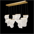 Sheer Waves 8-Light Modern LED Chandelier - Gold