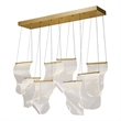Sheer Waves 8-Light Modern LED Chandelier - Gold