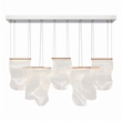 Sheer Waves 8-Light Modern LED Chandelier - Rose Gold