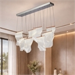 Sheer Waves 8-Light Modern LED Chandelier - Rose Gold