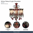Winter Palace 8-Light Traditional Crystal Chandelier - Ruby Red