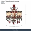 Winter Palace 8-Light Traditional Crystal Chandelier - Ruby Red