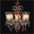 Winter Palace 8-Light Traditional Crystal Chandelier - Ruby Red