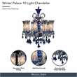 Winter Palace 10-Light Traditional Crystal Chandelier - Royal Blue