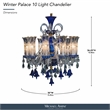 Winter Palace 10-Light Traditional Crystal Chandelier - Royal Blue