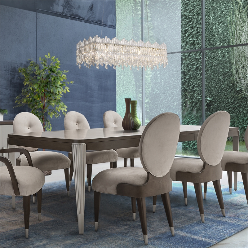 Royal Crown Rectangular 12-Light Crystal Chandelier