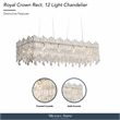 Royal Crown Rectangular 12-Light Crystal Chandelier