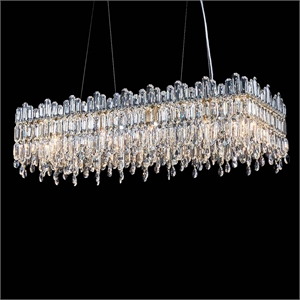 Royal Crown Rectangular 12-Light Crystal Chandelier