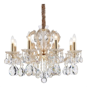Portola II 8-Light Traditional Crystal Chandelier - Gold