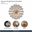 Bouquet 18-Light Round Crystal Chandelier - Gold