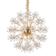Bouquet 10-Light Round Crystal Chandelier - Gold