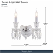 Treviso 2-Light Traditional Crystal Wall Sconce