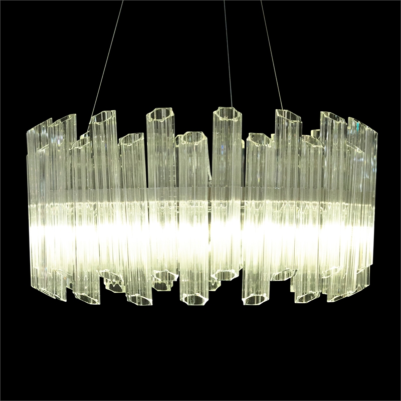 Octavious 8-Light Modern Crystal Chandelier - Clear
