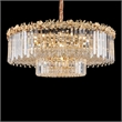 Marquise 28-Light Round Crystal Chandelier - Gold
