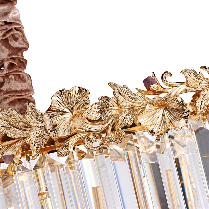 Marquise 28-Light Round Crystal Chandelier - Gold