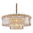 Marquise 28-Light Round Crystal Chandelier - Gold