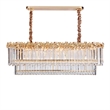 Marquise 16-Light Rectangular Crystal Chandelier - Gold