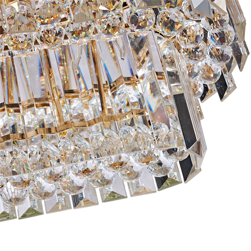 Marquise 16-Light Rectangular Crystal Chandelier - Gold