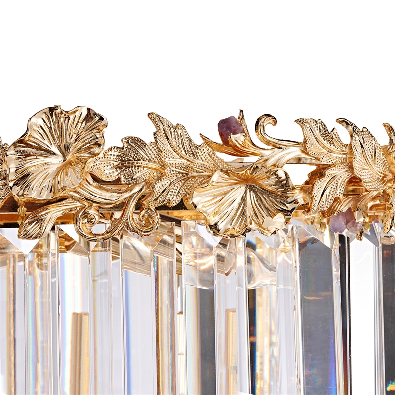 Marquise 16-Light Rectangular Crystal Chandelier - Gold