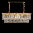 Marquise 16-Light Rectangular Crystal Chandelier - Gold