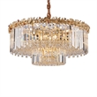 Marquise 21-Light Round Crystal Chandelier - Gold