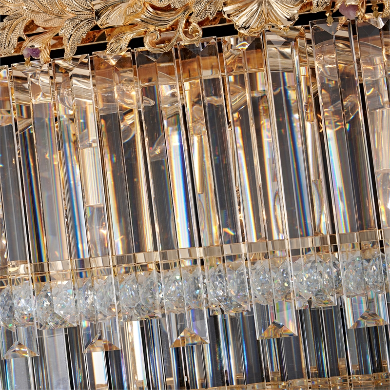 Marquise 21-Light Round Crystal Chandelier - Gold