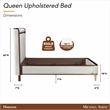 Houston Queen Channel Tufted Velvet Panel Bed - Porcini/Walnut