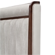 Houston Queen Channel Tufted Velvet Panel Bed - Porcini/Walnut