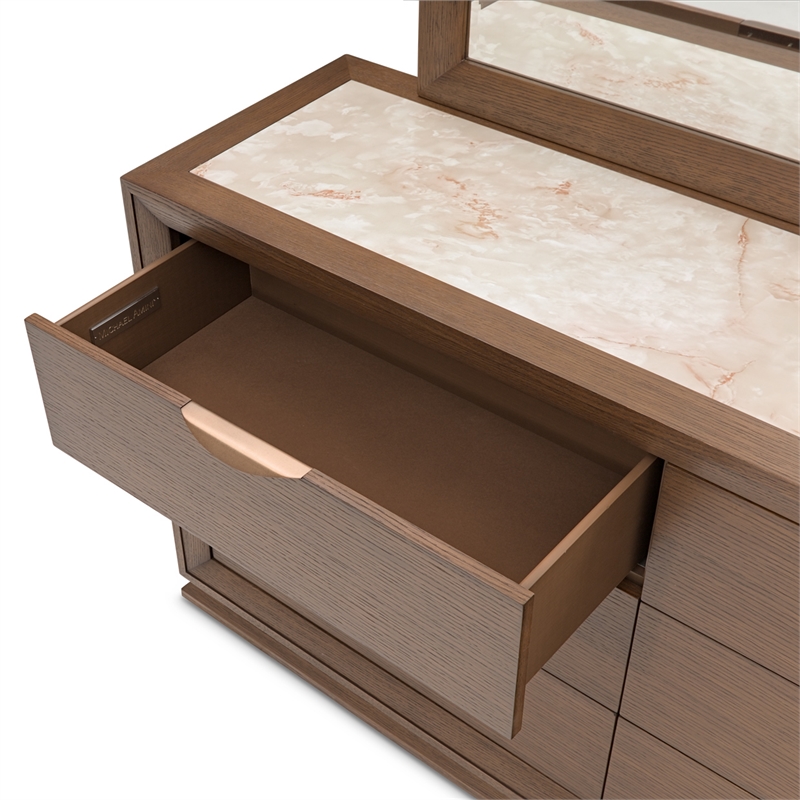 Portrait Small Dresser & Mirror - Sienna Brown