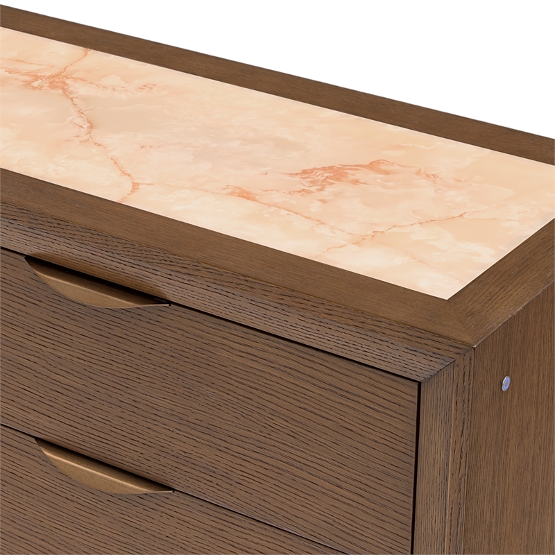 Portrait Small Dresser & Mirror - Sienna Brown