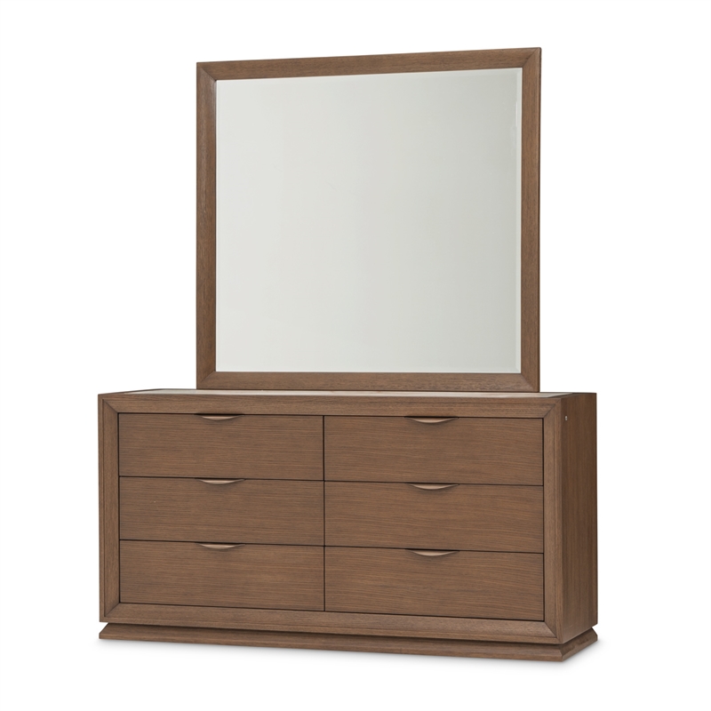 Portrait Small Dresser & Mirror - Sienna Brown