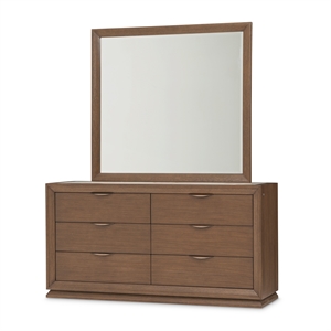 Portrait Small Dresser & Mirror - Sienna Brown