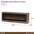 Portrait Fireplace with Electric Insert - Sienna Brown