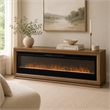 Portrait Fireplace with Electric Insert - Sienna Brown
