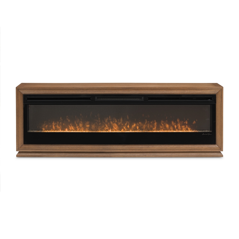 Portrait Fireplace with Electric Insert - Sienna Brown