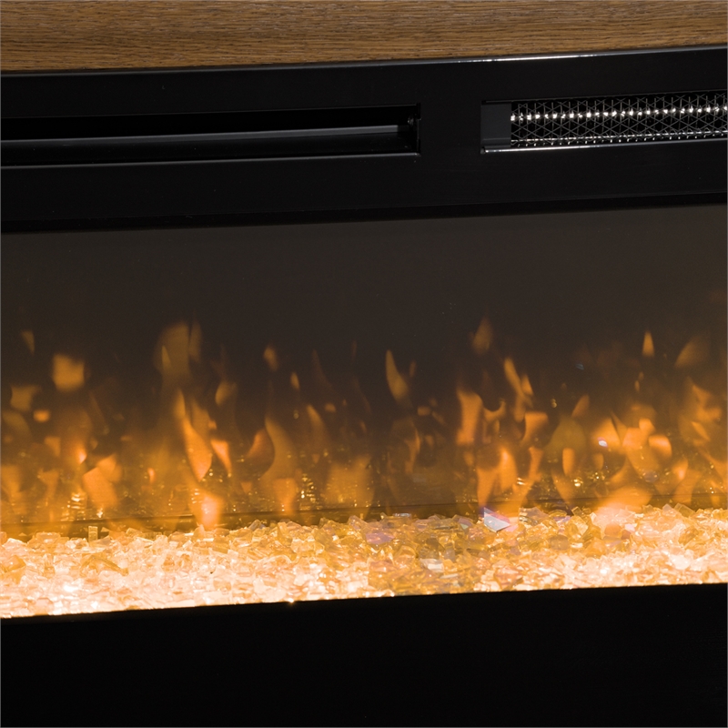 Portrait Fireplace with Electric Insert - Sienna Brown