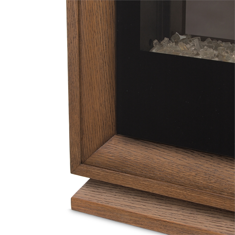 Portrait Fireplace with Electric Insert - Sienna Brown