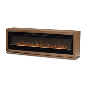Portrait Fireplace with Electric Insert - Sienna Brown