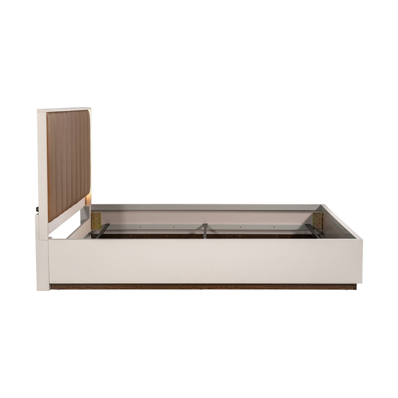Pavira Queen Bed with LED Lights - Walnut