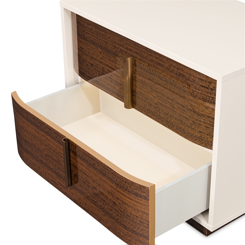 Pavira 2-Drawer Nightstand - Walnut
