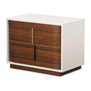 Pavira 2-Drawer Nightstand - Walnut