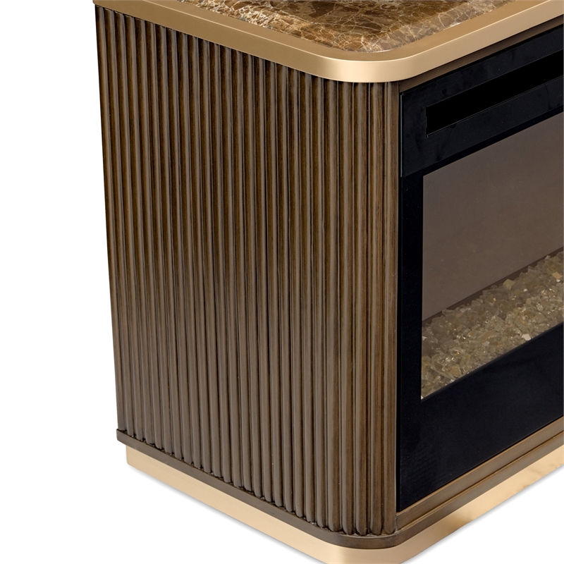 West Kensington Fireplace with Electric Insert - Medium Espresso