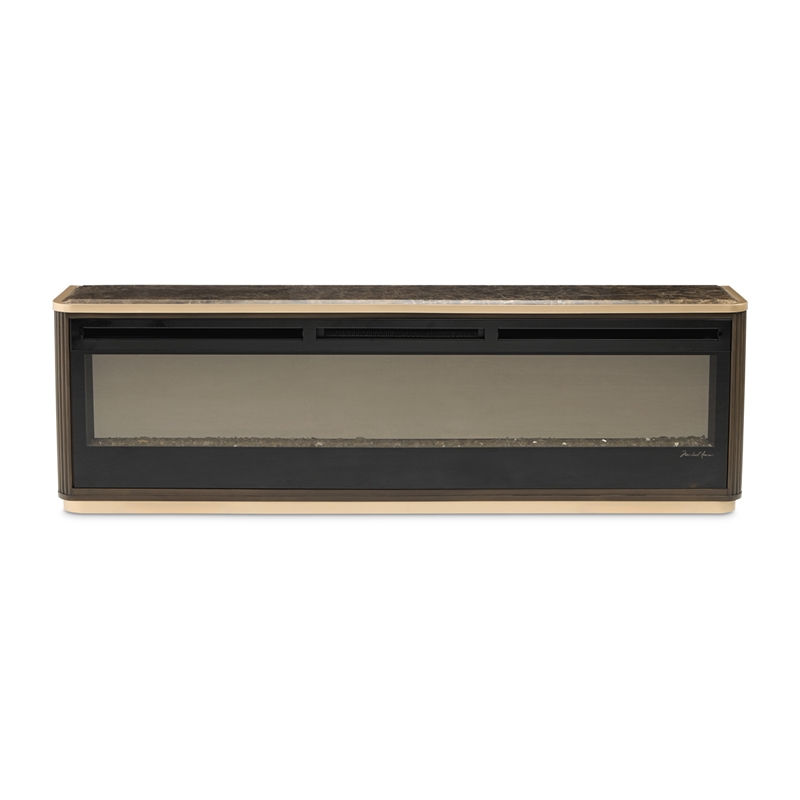 West Kensington Fireplace with Electric Insert - Medium Espresso